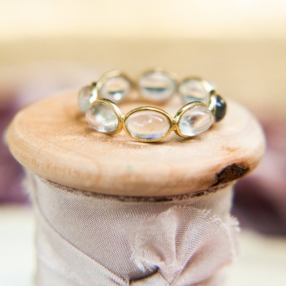 Moonstone Infinity Ring